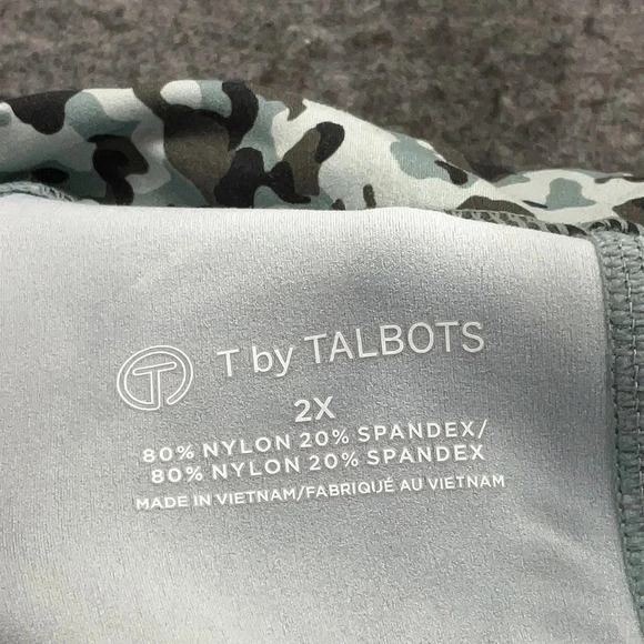 T by Talbots Camo Camouflage Athletic 1/2 Zip Pullover Sweatshirt Plus Size 2X - Picture 3 of 5